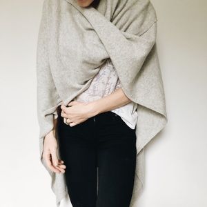 Cashmere / wool wrap sweater Aritzia
